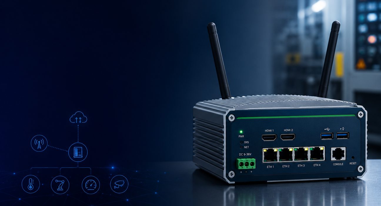 Industrial IoT gateway device representing enterprise connectivity hardware